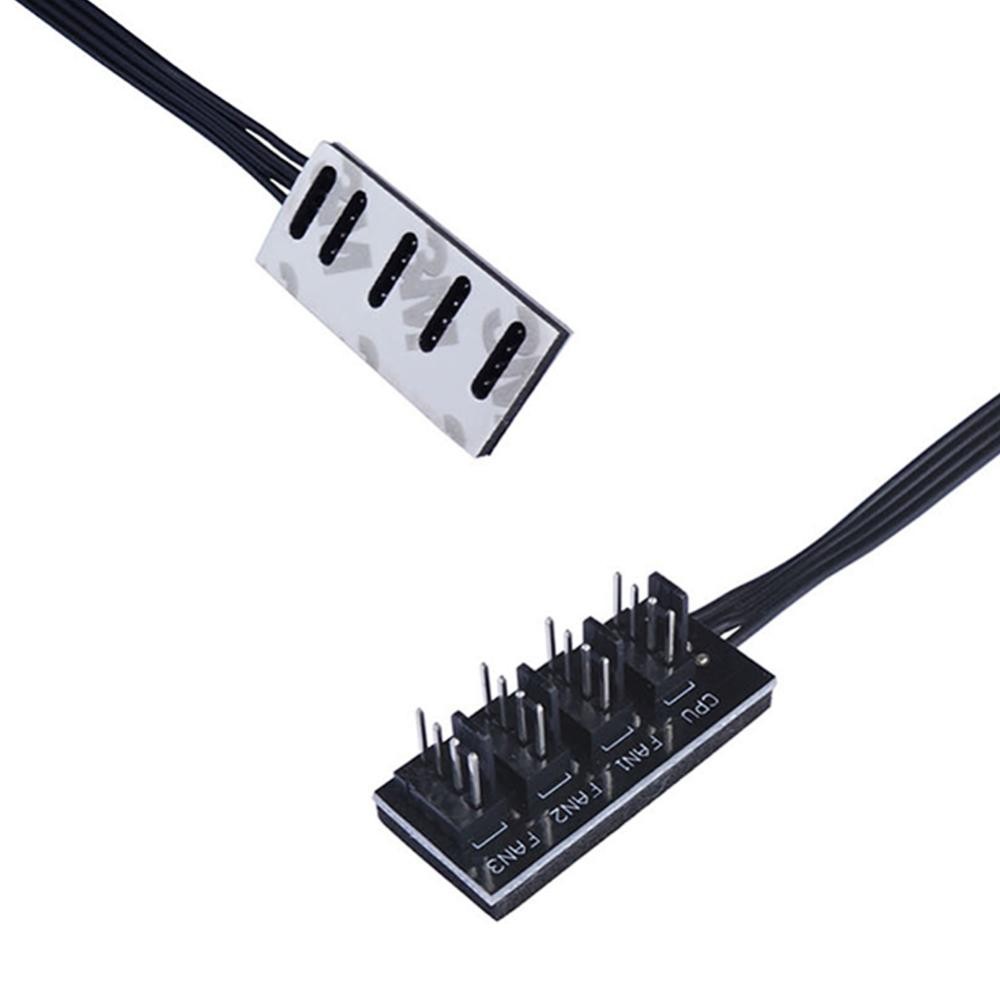 DREAMFOREST 1 to 5/4 Way PWM Fan Hub PC CPU Cooling 4 PIN/3PIN Fan ...