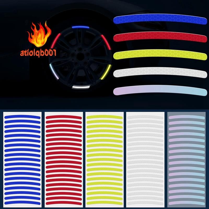 In 100 Pcs Reflective Car Wheel Rim Stickers, Night Safety Warning ...