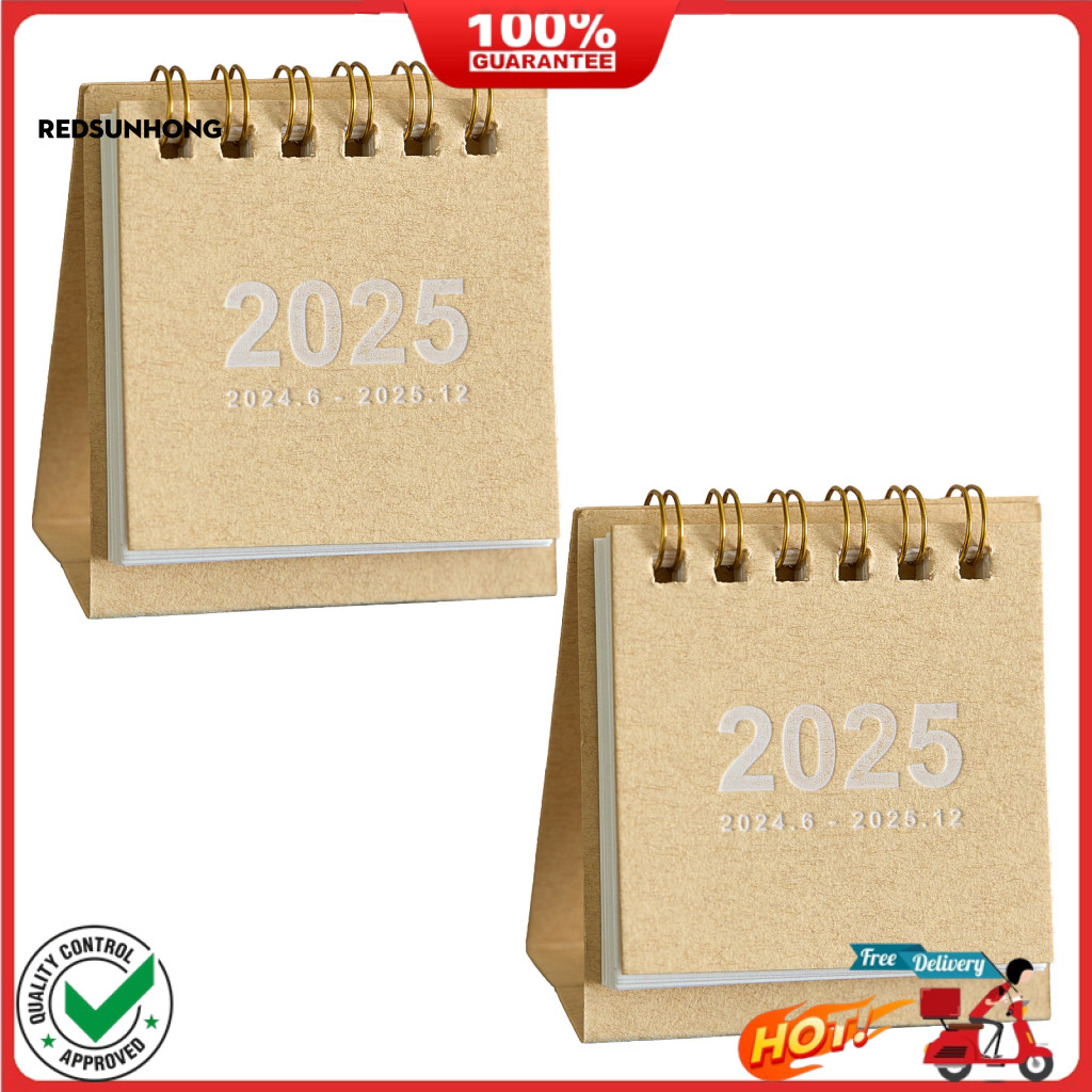 RE.Z Triangular Folding Desk Calendar Mini Desktop Planner 2024-2025 ...