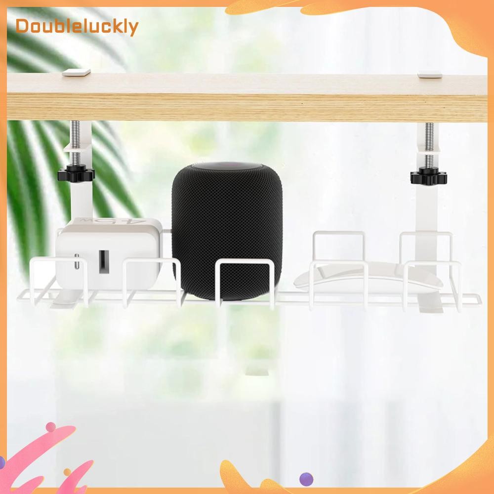 Under Table Storage Rack Cable Management Tray Desk Socket Holder Wire ...