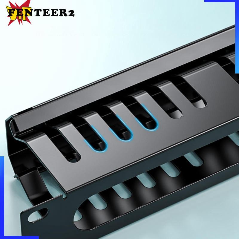 [Fenteer2] Cable Server Rack under Desk Tray Support Cord Manager Panel ...