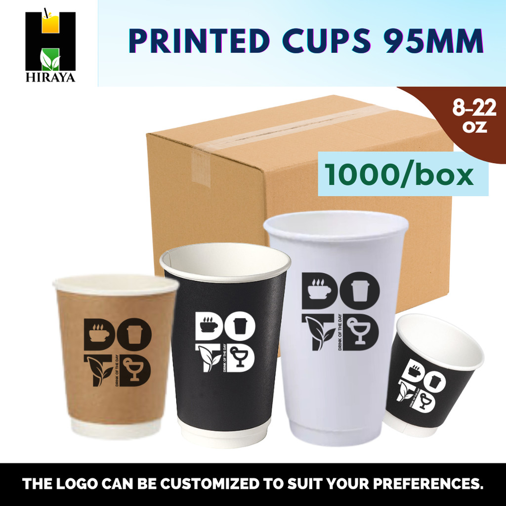 Customized Printed Paper Cups 80MM/90MM [1000 PCS] / Ordinary Paper ...