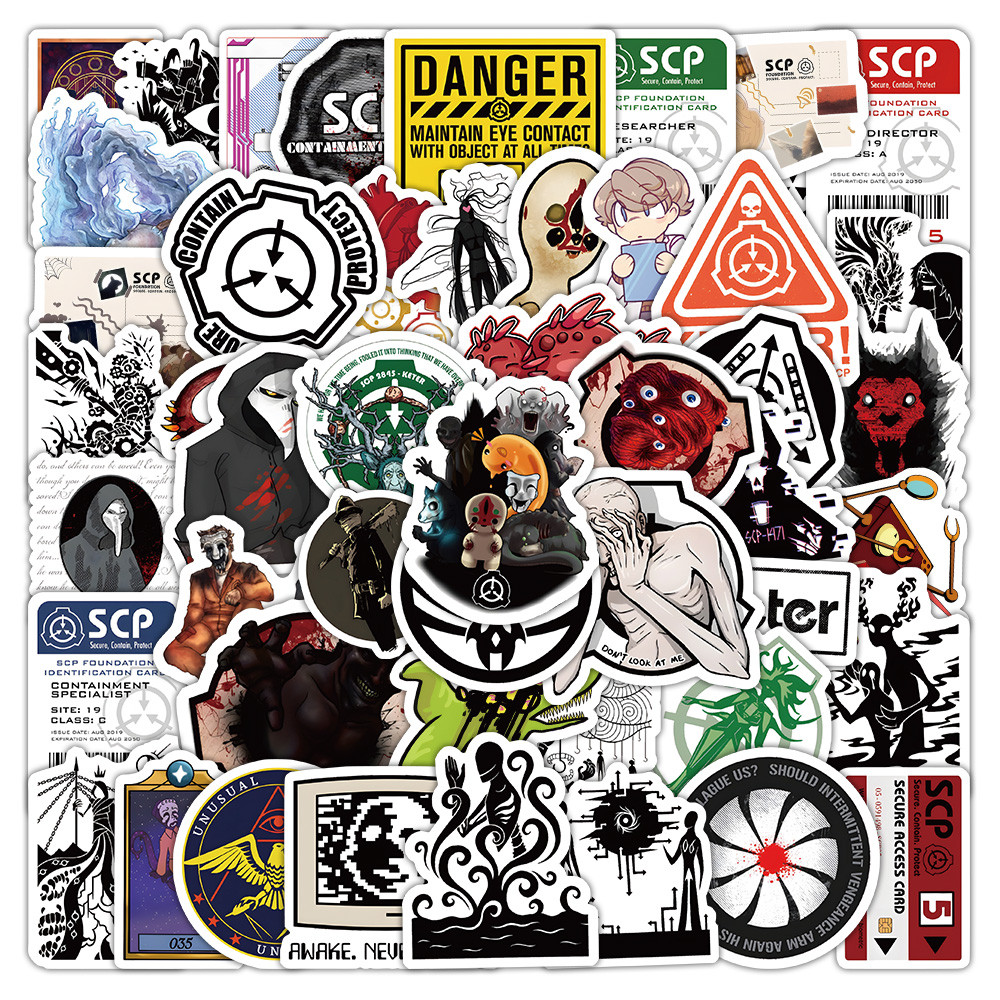 60PC SCP-Inspired Cryptid Containment Stickers - Paranormal Graffiti ...