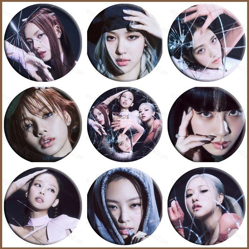 SY2 BLACKPINK Tinplate Badge PINK VENOM Album Small Round Mirror ...