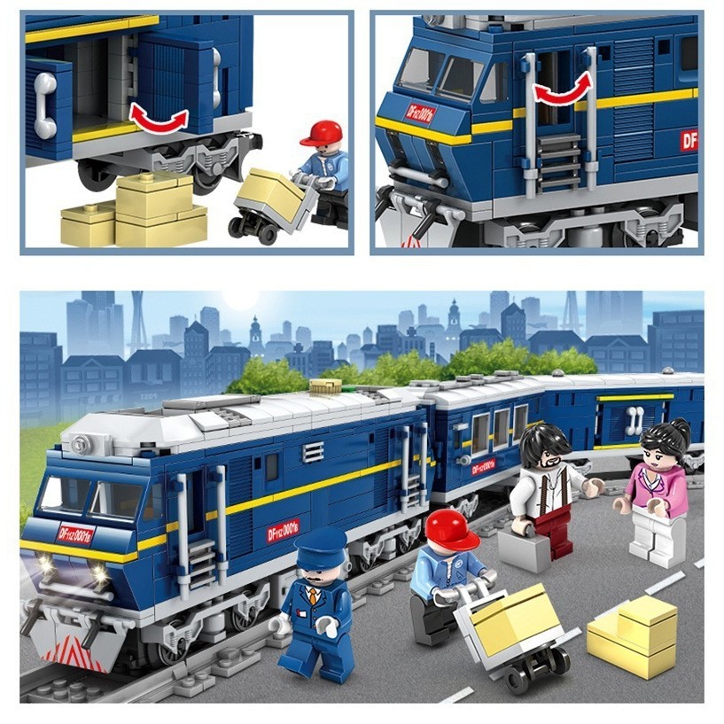 Technical City Power Train High-tech Railway Track Building Blocks ...