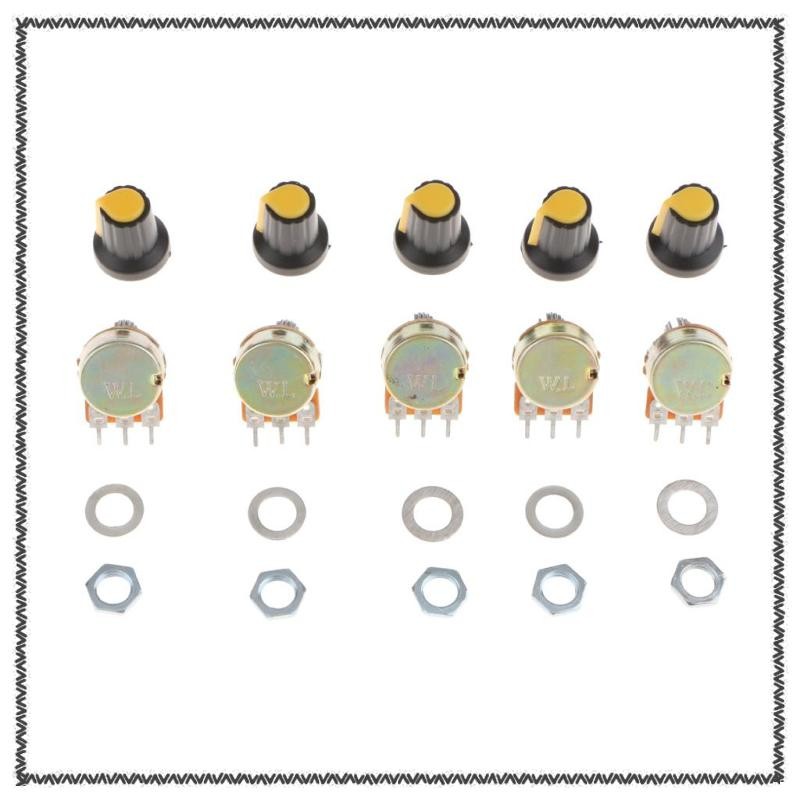 [MCA] 10K ohm 3 Terminal Linear Taper Rotary Audio B Type Potentiometer ...