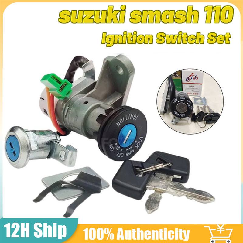 Suzuki Smash110/Smash115 Anti-Theft Ignition Set with Seat Lock&Keys ...