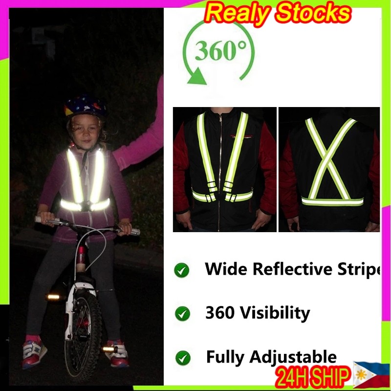 Universal Reflective Vest Adjustable Elastic Safety Vest Strap Traffic ...