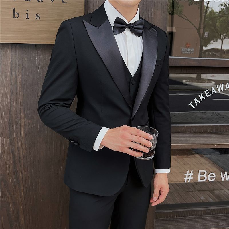 American Tustos Too Barge Collar Suit Men Suit Groom Wedding Suit ...