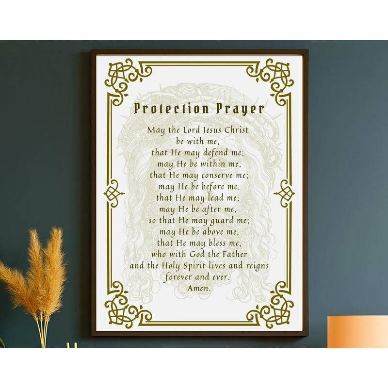 Protection Prayer Catholic Classic Style canvas print Wall Art - May ...
