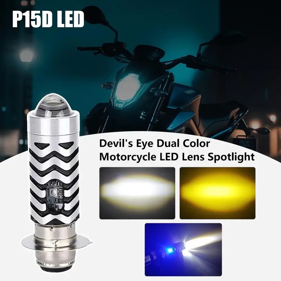 Main Headlight H6 Laser AC DC Dusk Blue Universal Automatic Moped ...