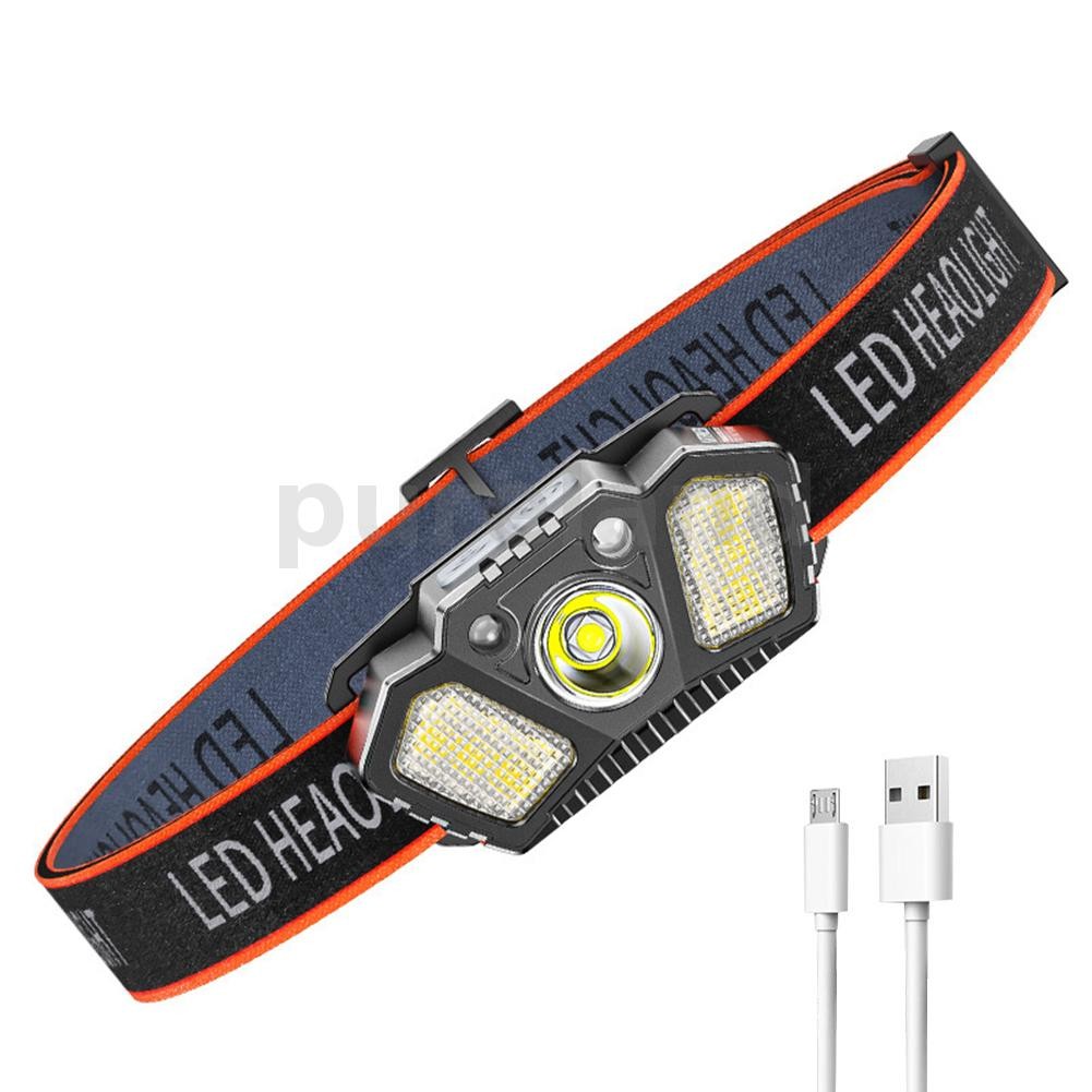 XPE+LED Headlight Smart Induction Camping Head Torch USB Rechargeable ...