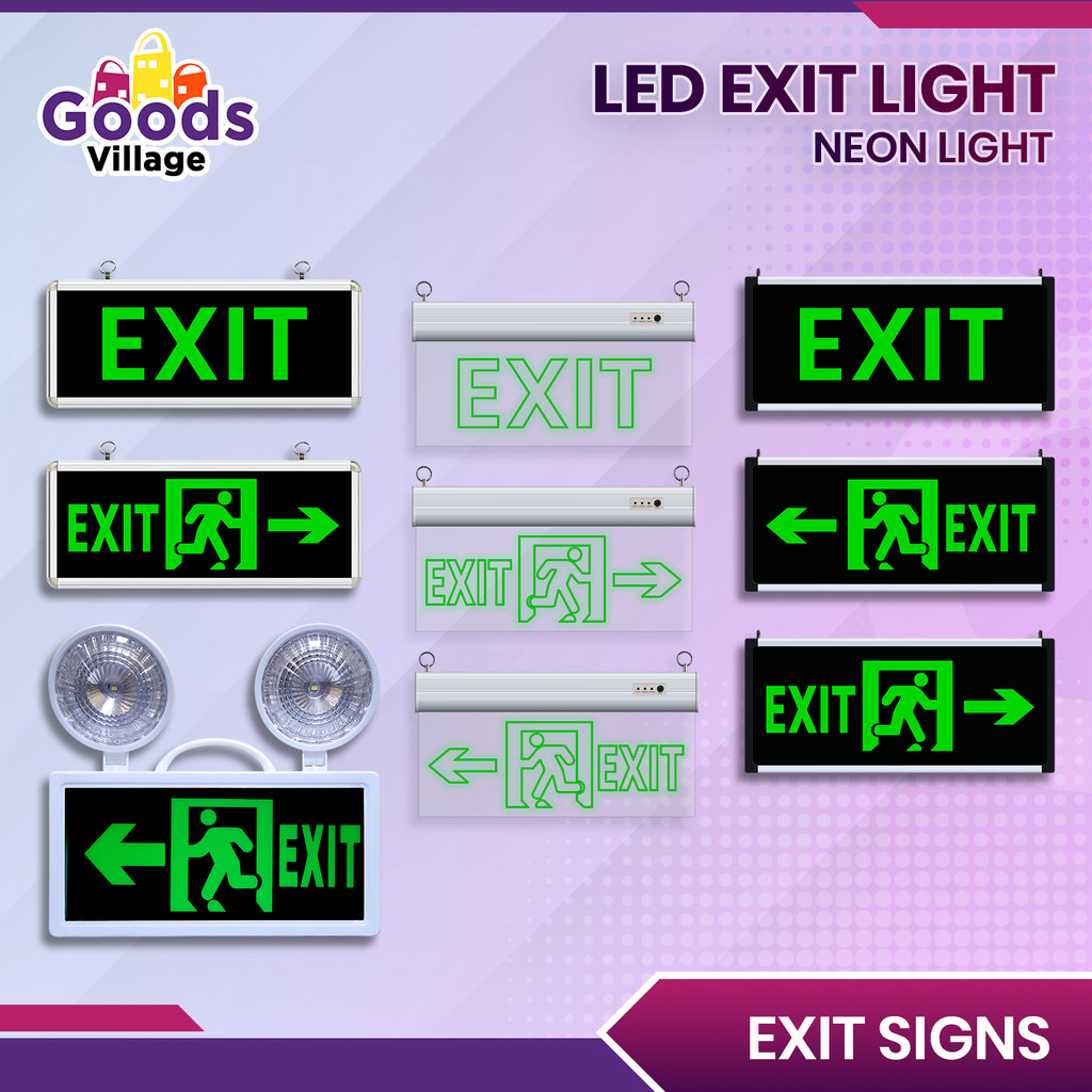 High Quality EXIT LED Light Emergency EXIT / Double Face & Single face ...
