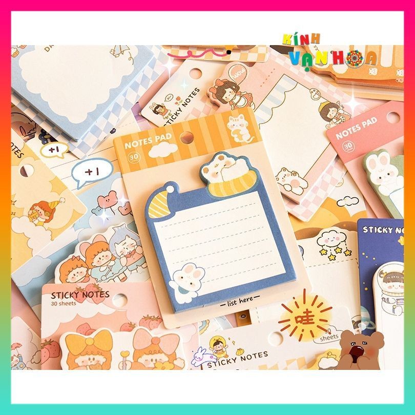 Cartoon Note Paper 30 Sheets Many Cute Patterns | Shopee Philippines