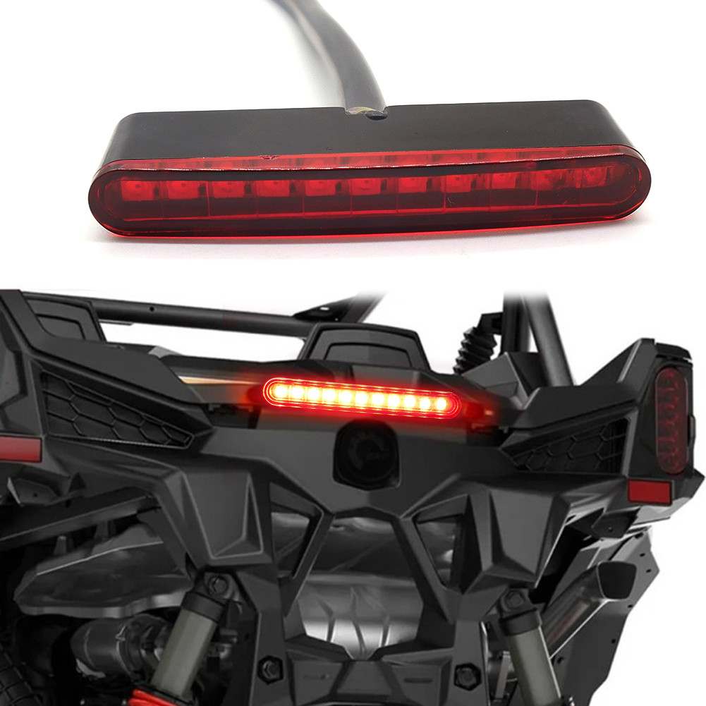 Universal Supermoto Rear Fender LED Stop / Tail Light - Red Lens - View #8