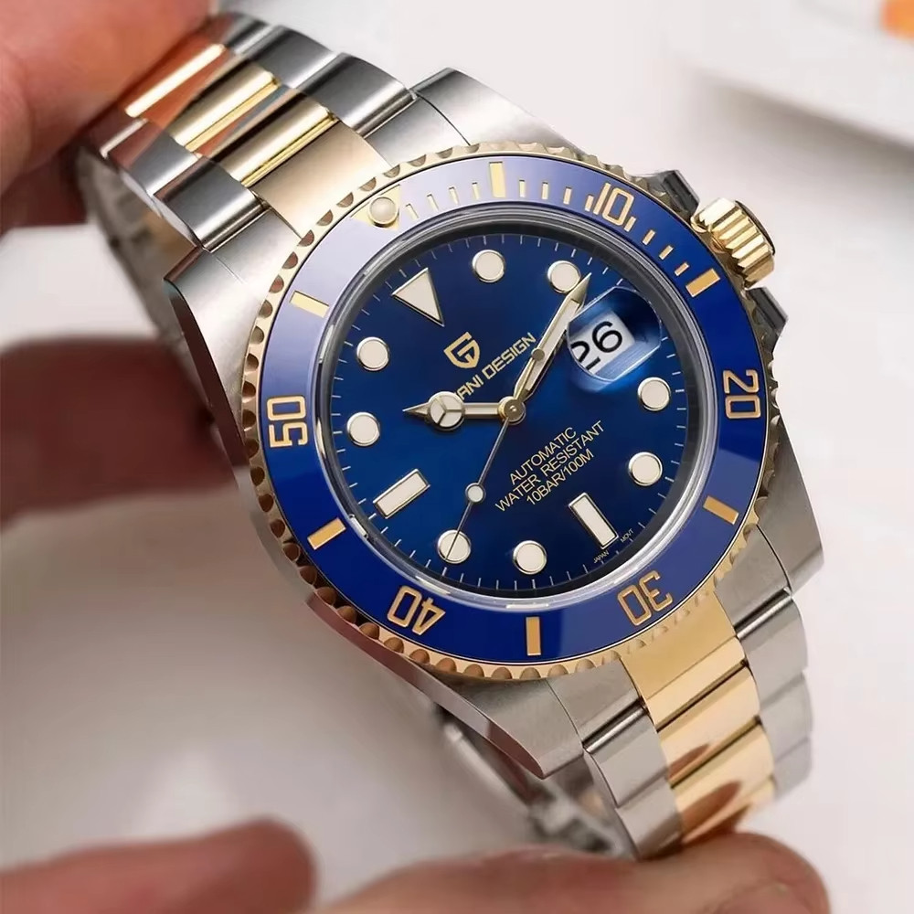 PAGANI DESIGN Original 43MM Dive Men Automatic Watches NH35A Classic Luxury  Mechanical Watch Man Stainless Steel Waterproof Sapphire PD-1639