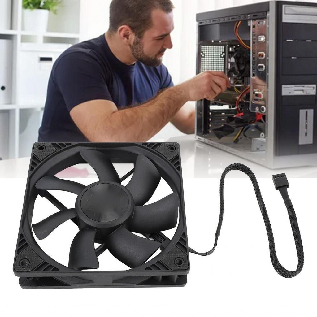 Ccing PC Cooling Fan 120x120x25mm PWM Silent 8 Soft Silicone Pads ...