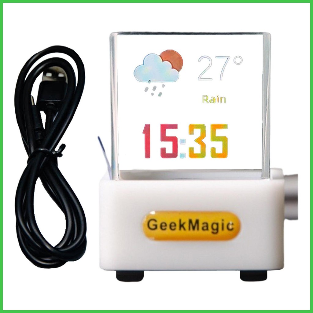 WiFi Hologram Clock WiFi Desk Clock 3D Photo Display Transparent Small ...