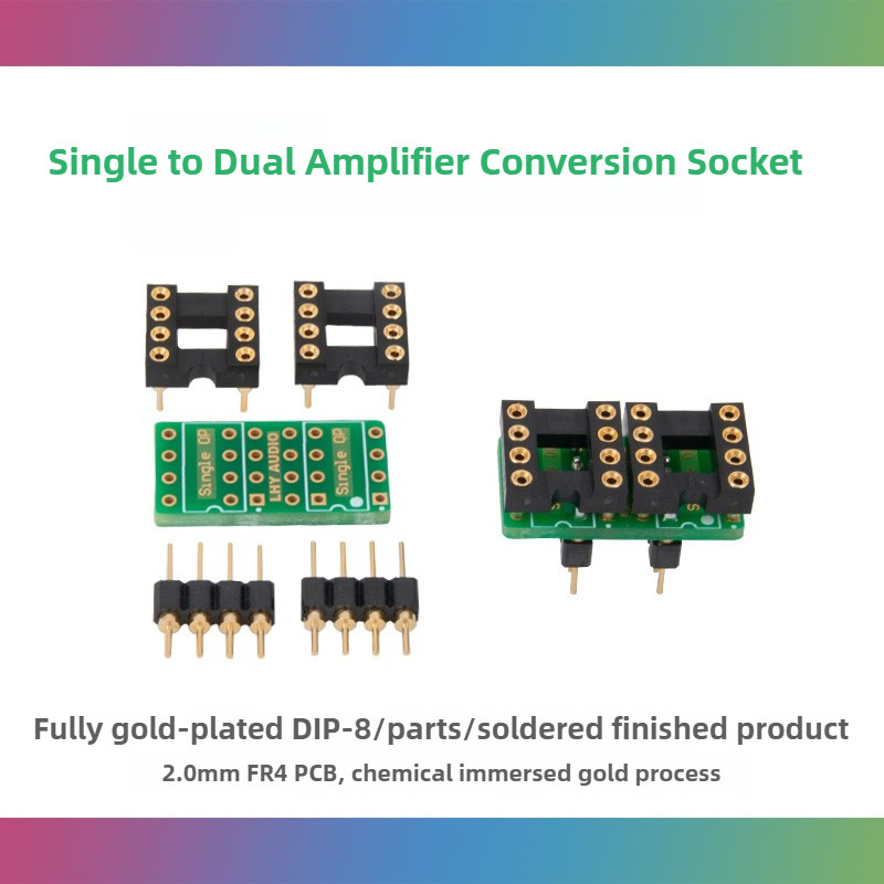 1 Set Single To Dual Amplifier Conversion Socket IC Socket DIP-8 for ...