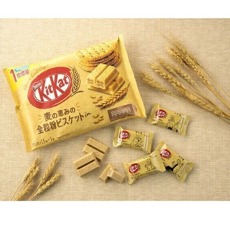 DPH Nestle Japanese KitKat Mugi Whole Grain Biscuit Mini Bars 11 Pcs ...