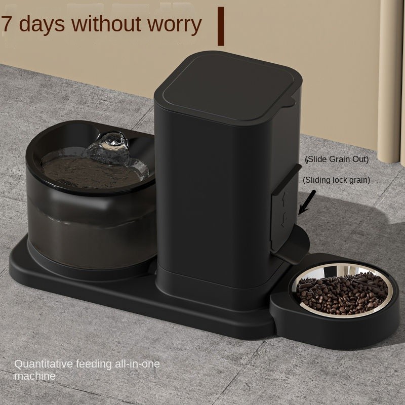 Cat and Dog Water Dispenser Automatic Integrated Feeding Pet Bowl