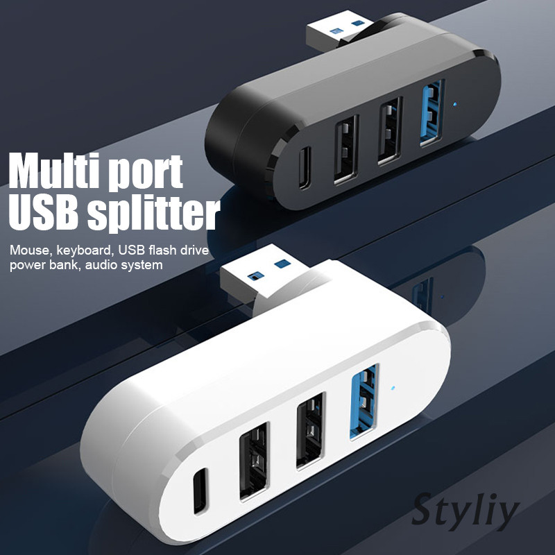 Rotating USB 3.0 Hub 4-port Mini Hub Fast Charging USB 2.0 Docking ...