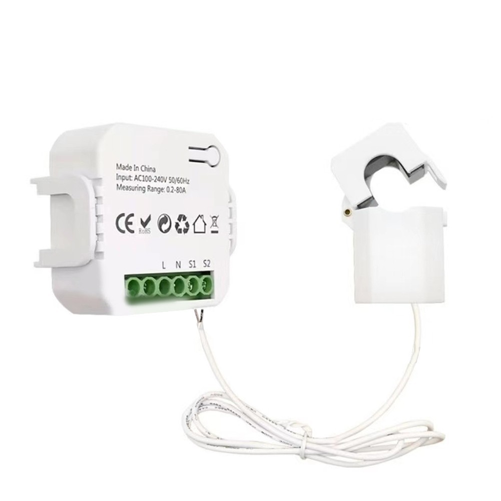 WiFi Smart Energiemeter, Tuya Smart Leven WiFi Energiemeter 80A met 2