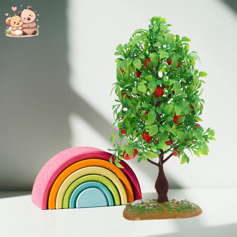 Artificial Fruit Tree Model Apple Tree Model Miniature Fruit Trees for ...