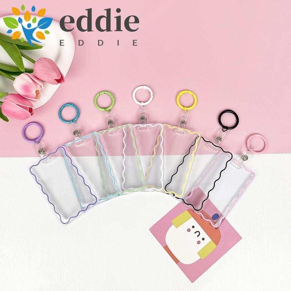 26EDIE Transparent Card Holder, Acrylic Stripe Card Case Keyring ...