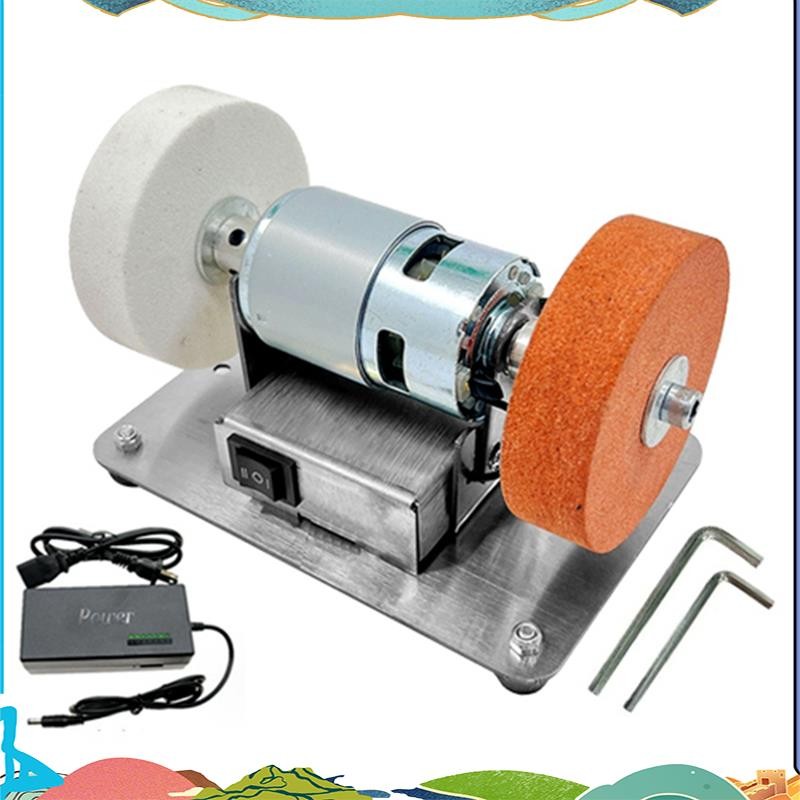EU Plug,100W Double Grinder Machine Grinder Motor Mini Coarse and Fine ...