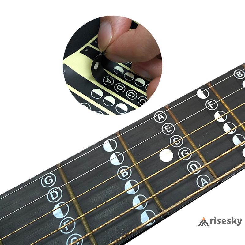[risesky] Guitar Fretboard Notes Labels Stickers Fingerboard for 6 ...