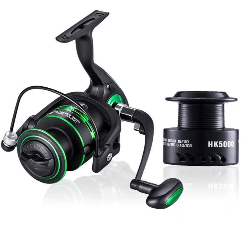 High Speed Double Spool Spinning Fishing Reel 5.1:1/5.2:1 Gear Ratio ...
