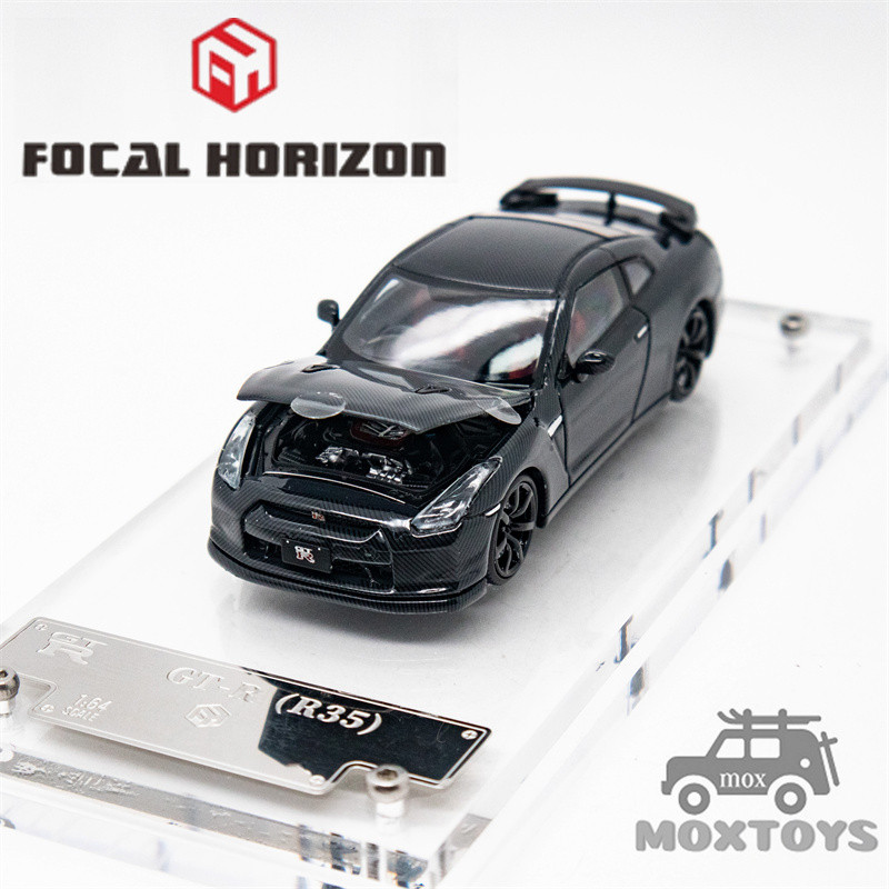 Focal Horizon FH 1:64 GT-R R35 Full Carbon Black Diecast Model Car ...