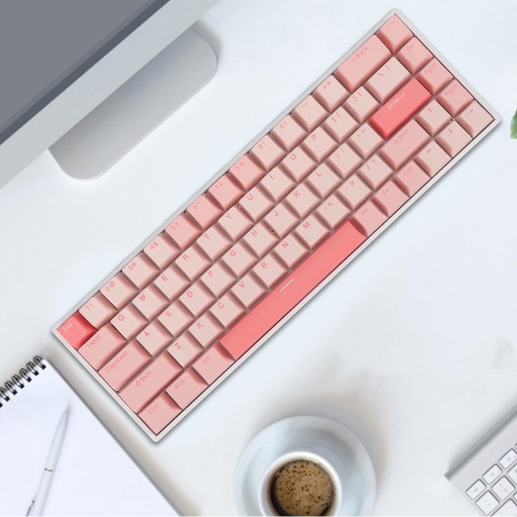 Iuxishop Wired Gaming Keyboard Ergonomic RGB Backlit Red Switch 68 Keys ...