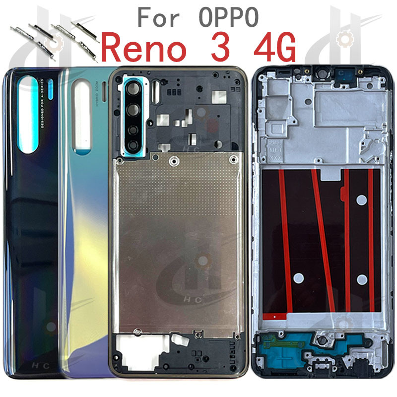 For OPPO Reno 3 4G CPH2043 Battery Back cover Housing middle frame ...