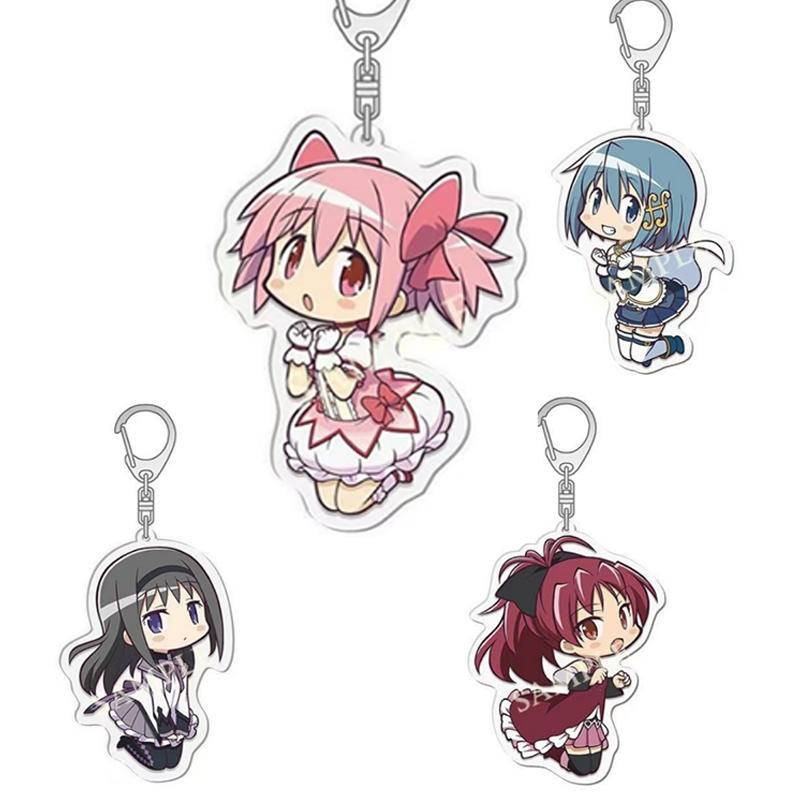 4 styles Anime Puella Magi Madoka Magica Keychain Kaname Madoka Sakura ...