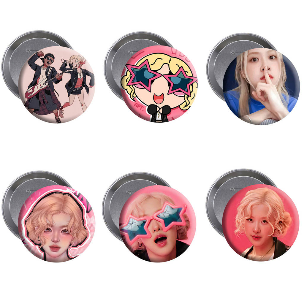 R ROSE New Album Merchandise APT Badge BLACKPINK Bar Chiyako ROSÉ Bruno ...