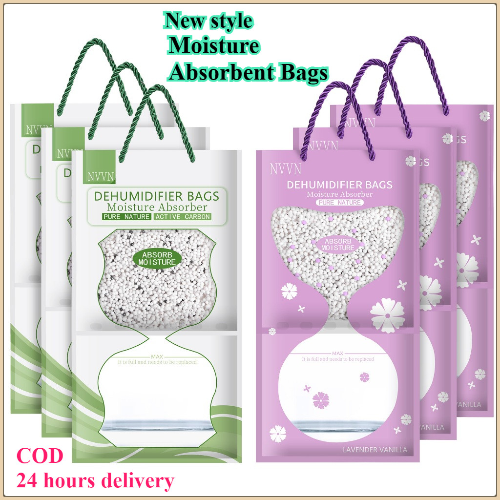 Wardrobe Hanging Moisture Absorbent Bags Anti-Mold Desiccant Packets ...