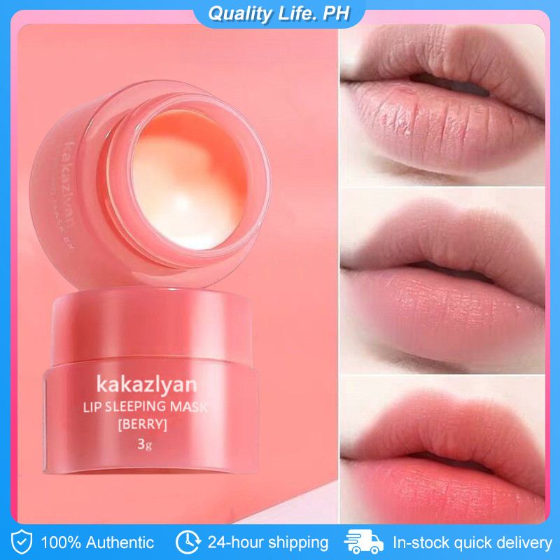 4er Set Lippenmasken über Nacht – Mit Erdbeer-, Pfirsich-, Avocado- & Zitronengeschmack