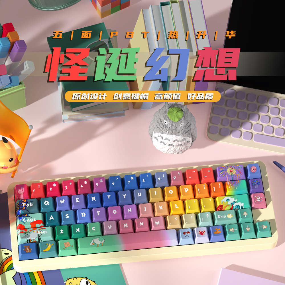 158 Keys Grotesque Fantasy Keycaps Cherry Profile PBT Dye Sublimation ...