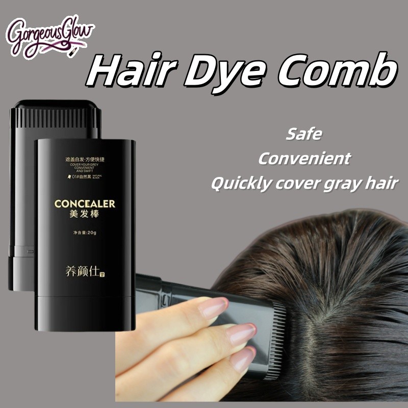 Upgraded Disposable Hair dye Comb Hair Color Pen Temporary Cover Gray ...