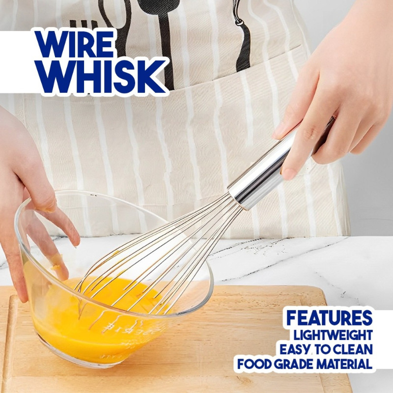 Stainless Steel Wire Whisk Manual Egg Beater Mixer for Baking | Shopee ...