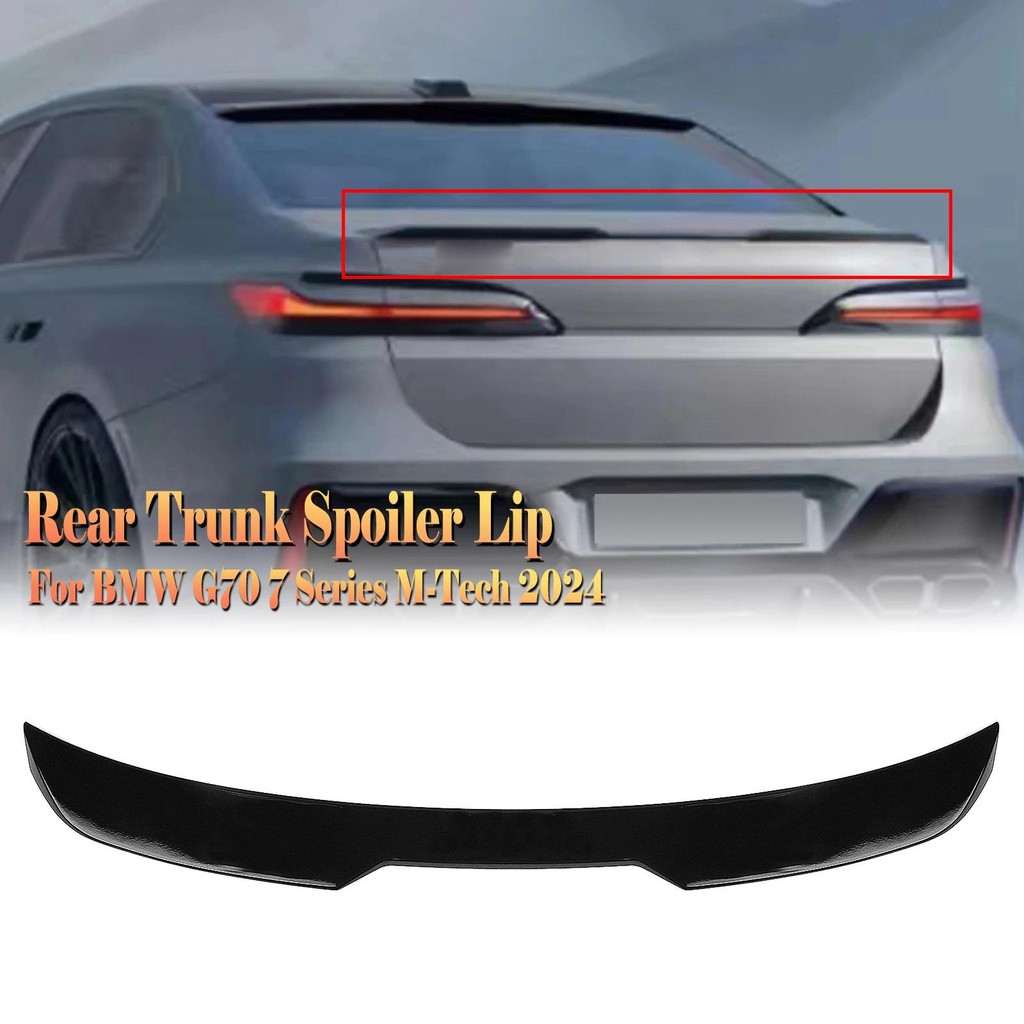 Rear Trunk Lid Spoiler Lip Wing For BMW 7 Series G70 M Tech 2024 Glossy ...