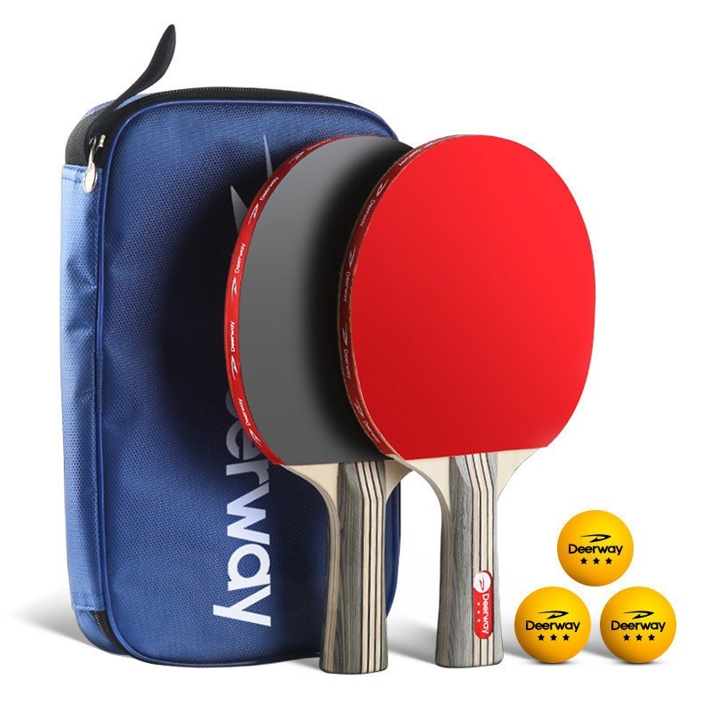 COD 2 sets of rackets Double sided adhesive table tennis racket set ...