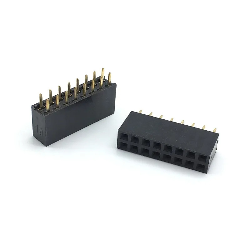 10pcs 2.54mm Double Row Straight Female 2-40P Pin Header Socket ...