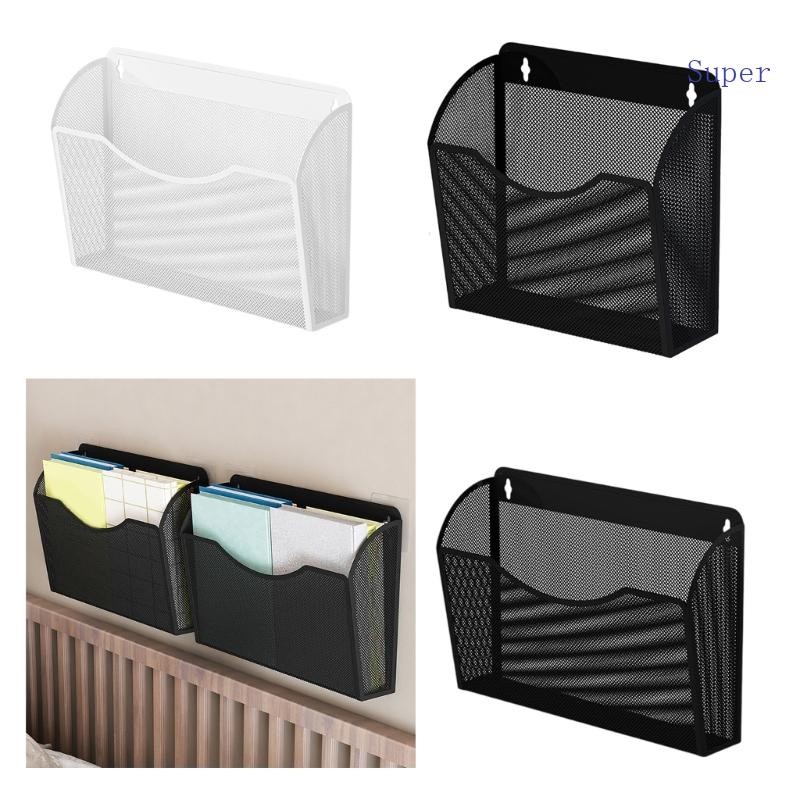 Super Metal Mesh Hanging File Organiser Wall Mounted File Holder File ...