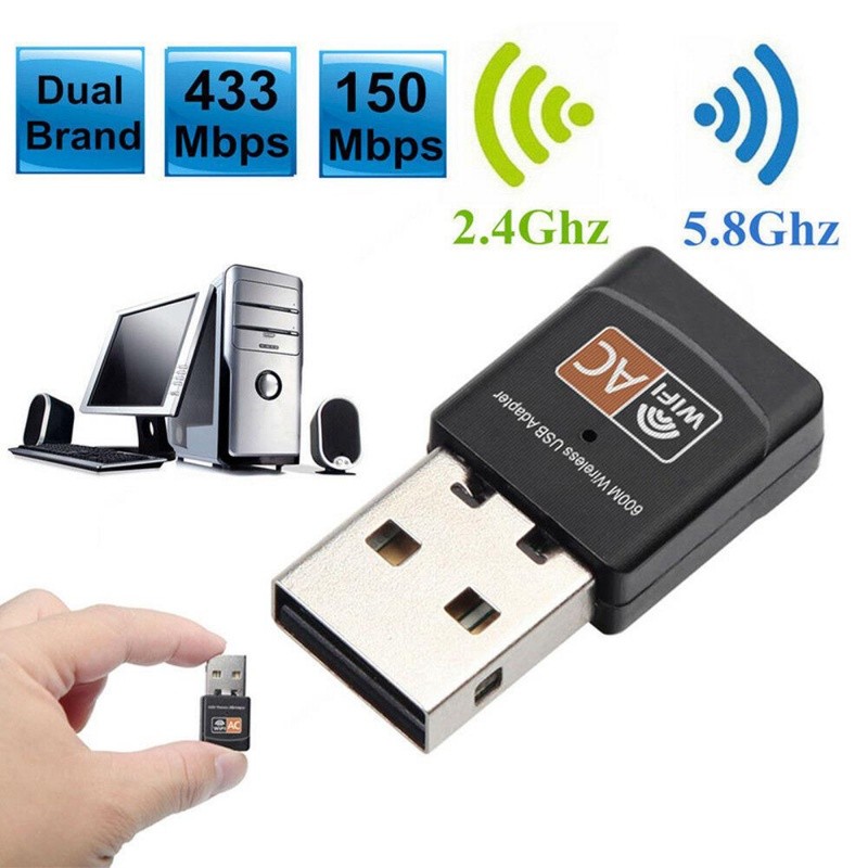 [READY STOCK]600Mbps Wireless Usb Wifi Adapter 600Mbps Wifi Dongle PC ...