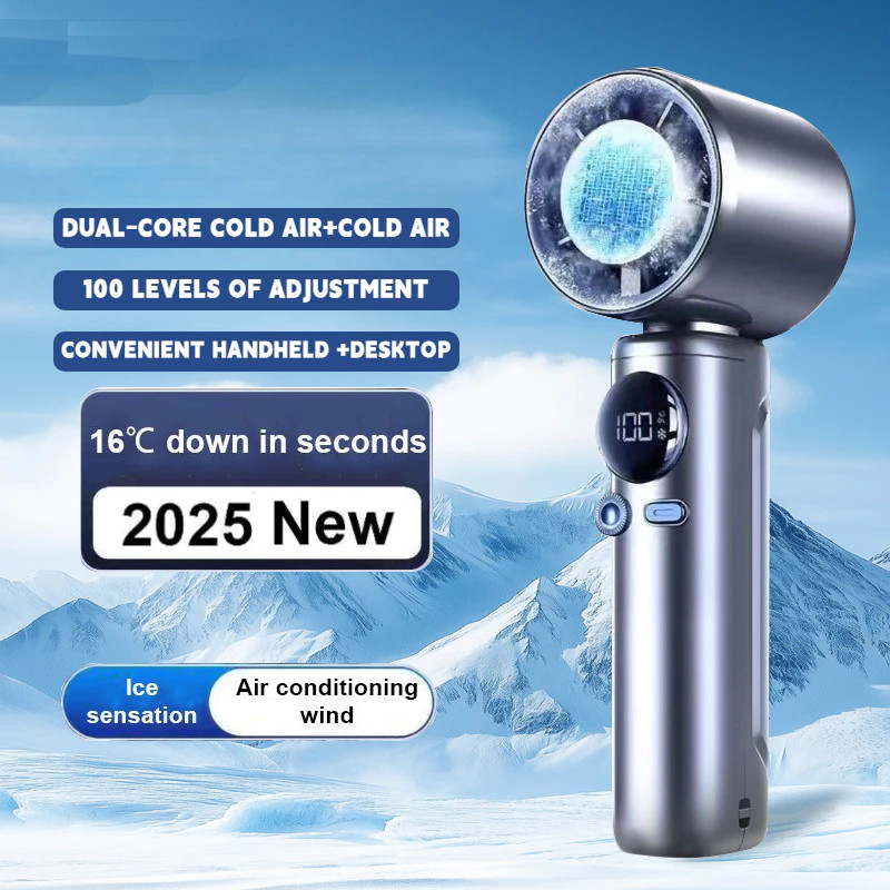 8000MAH High speed cooling fan handheld fan 100 speed adjustment ...