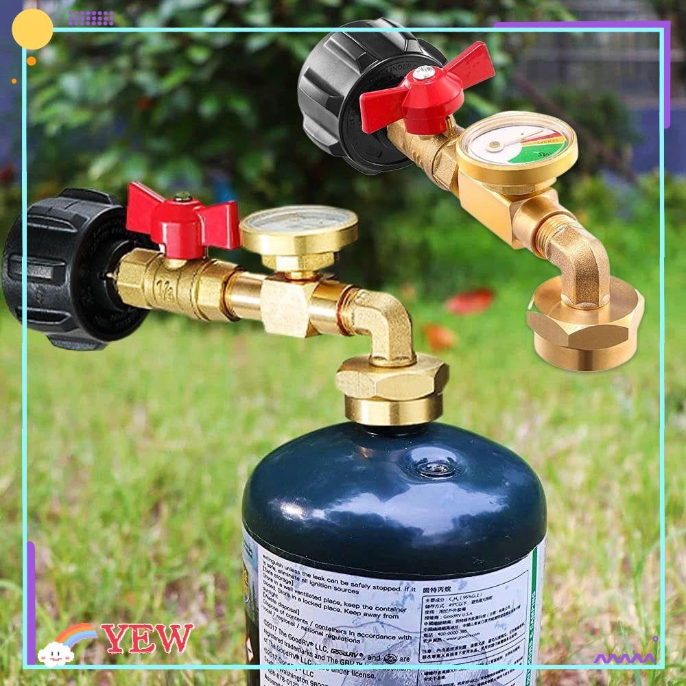 YEW Propane Refill Elbow Adapter, with Tank Gauge Universal Propane ...