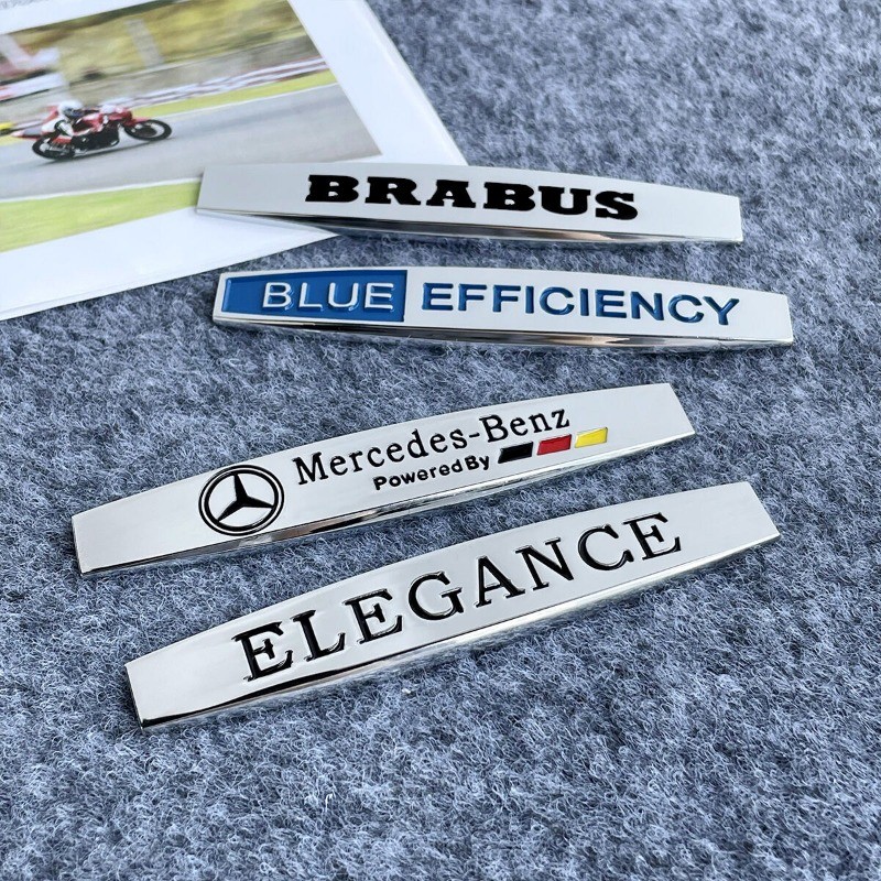 Brabus Fender ELEGANCE Car Emblem Stickers BLUE EFFICIENCY BRABUS ...